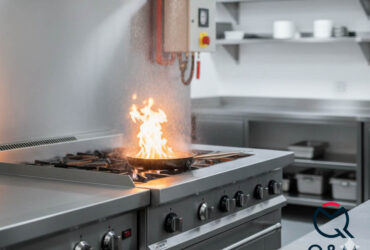 ¿Cómo funciona un sistema de supresión de incendios en la campana de la cocina?