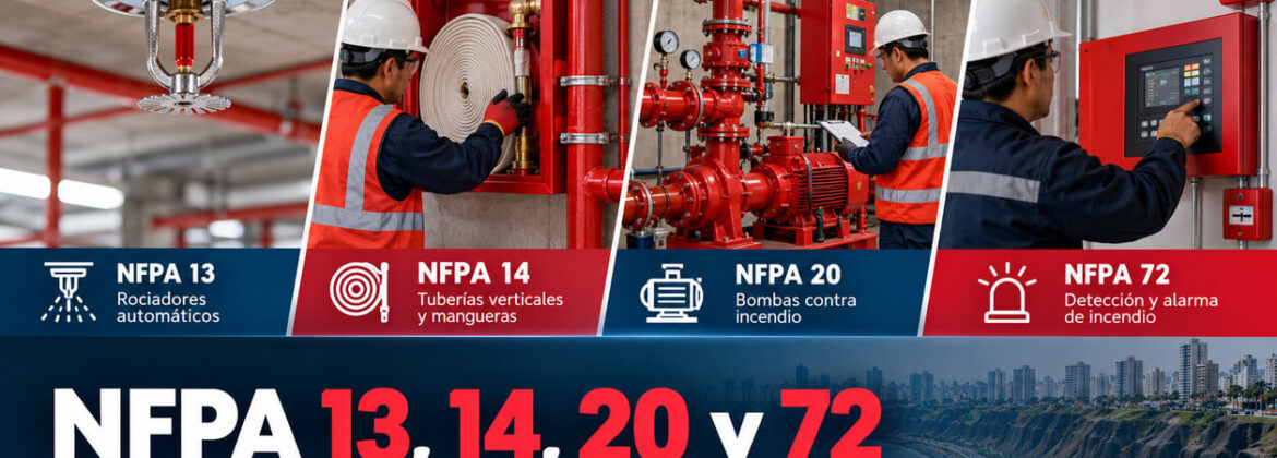 Normas NFPA 13, 14, 20 y 72: Qué Exige Cada Una